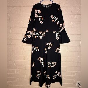 Chic Floral Long Sleeve Dress